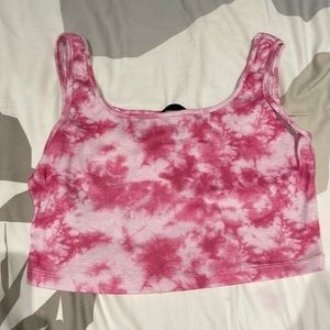 pink tie dye crop top!